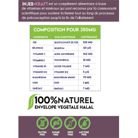 INJEB KRAFT Fertilité – Fortifiant 60 GÉLULES